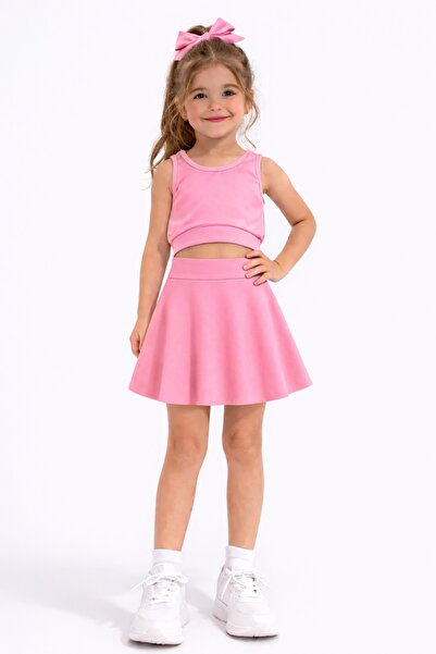 Nacar Kız Çocuk Şık Etekli Takım 23 Nisan 29 Ekim Gösteri Kıyafeti