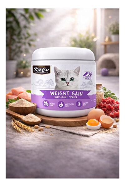 Kit Cat Weight gain supplement powder for cats - with whey protein - boosts e...