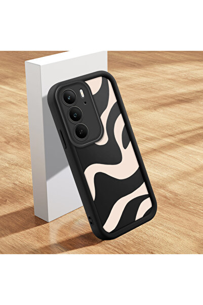 Hontinga حافظة هاتف ريلمي 14x متوافقة، مصنوعة من السيليكون الناعم، بنمط مموج