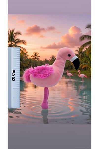 TOPROCKSTORE Sevimli Flamingo Peluş Oyuncak Hediyelik Uyku Arkadaşı Minik Boy...