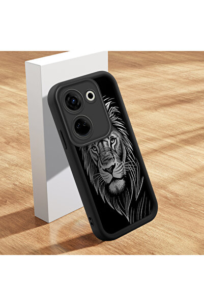 Hontinga Tecno Camon 20 Compatible Case Slim Soft Silicone Phone Cover Lion P...