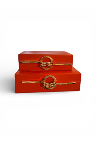 veraev Decorative Jewelry Box 2Pcs Leather