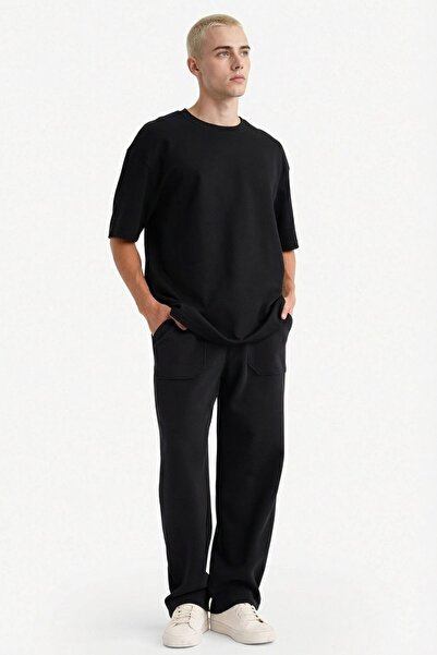 DeFacto Men's Sweatpants F8528Ax/Bk81 Black