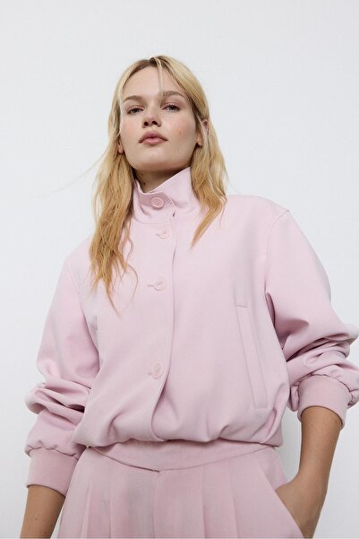 Stradivarius Dik yaka şişme ceket