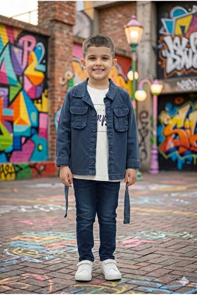 Yağmur Giyim Set 3 piese pentru băieți TUFFO cu jachetă cu buzunare și clapet...