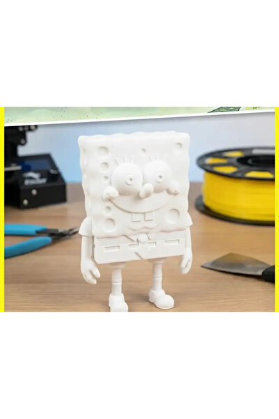 Yeterix Sünger Bob Figürü Boyama Seti (1 Adet Fırça Ve Boya İle Gelir)