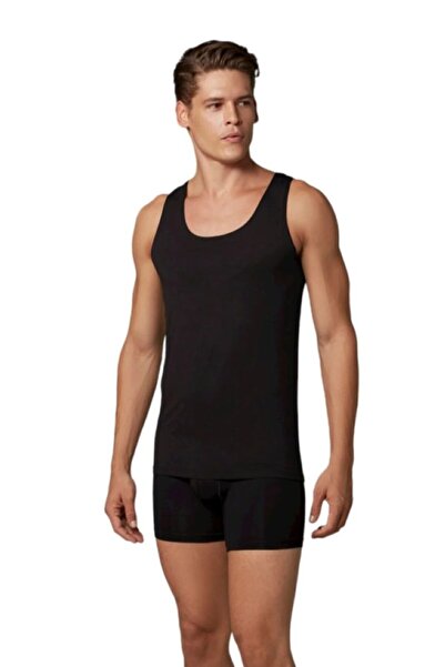 Doreanse Tricou pentru bărbați Micro modal cu bretele groase și guler larg