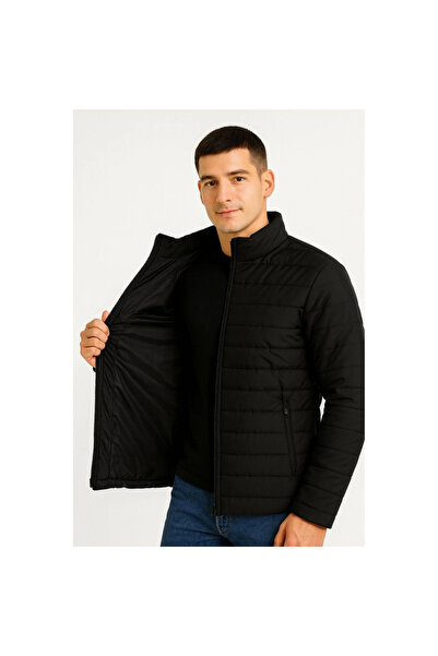 Narnuga سترة بومبر مونت - قماش مقاوم للماء، مبطنة، بسحاب، للشتاء - أسود -