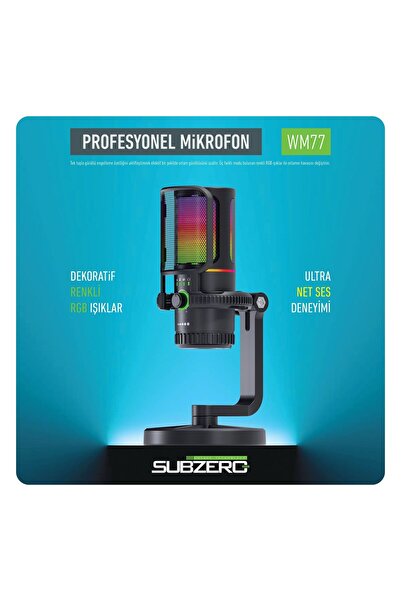 Subzero PROFESYONEL MASA ÜSTÜ CANLI YAYIN MİKROFONU