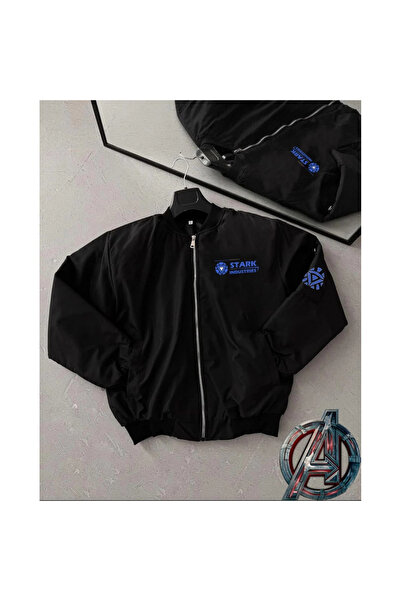 Narnuga ستارك إندستريز بلاك بومبر مونت - معطف أسود من ستارك إندستريز