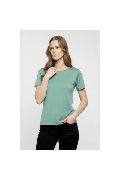 Narnuga Women's T-Shirt Crew Neck Slim Fit Lycra T-Shirt Casual Basic Body - ...