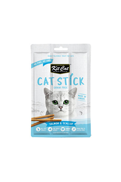 Kit Cat مكافآت "كات ستيك" بالسلمون والاسكالوب أصابع طرية خالية من الحبوب