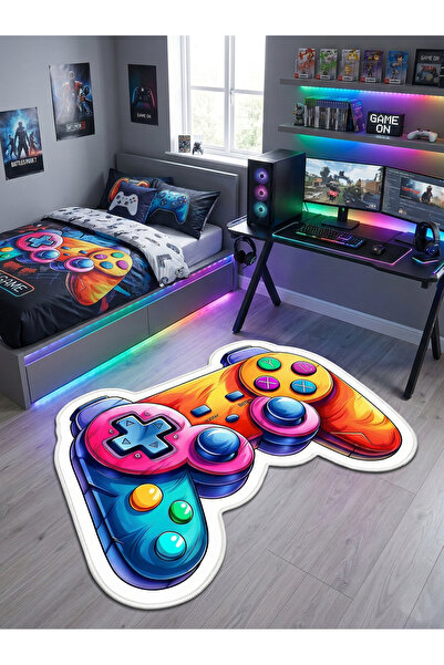 RUGRUMBA حذاء بنعل مانع للانزلاق غرفة شبابية ذات طابع بلاي ستيشن وإكس بوكس ​​...