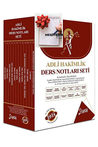 Yetki Yayıncılık Yetki Yayınları 2026 ÇSA Adli Hakimlik Ders Notu Seti (NOT D...
