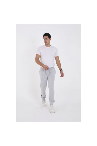 Narnuga Winter Three-Thread Elastic Sweatpants - Gray -