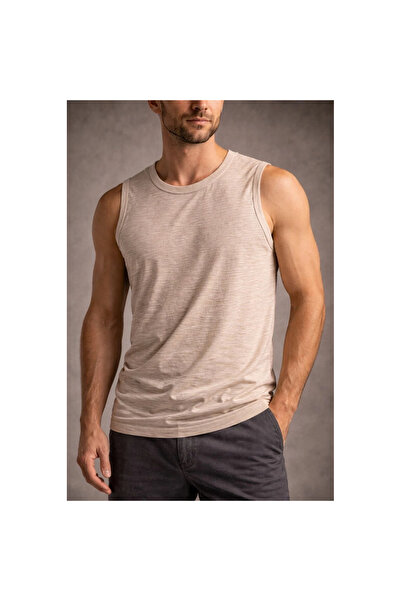 Narnuga Men's Flamed Fabric Zero Sleeve Undershirt Basic Sports Top, Suitable...