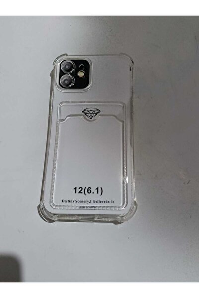 kılıfınbenden iPhone 12 Transparent K Card Holder Phone Case Model