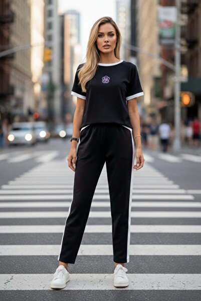 Mossta Σετ Αθλητικών Ρούχων Μοντέρνου Σχεδιασμού - Μαύρο