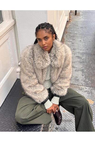 Buti Allbucks Bersh Ka Faux Fur Zippered Jacket Coat Abbrs3778