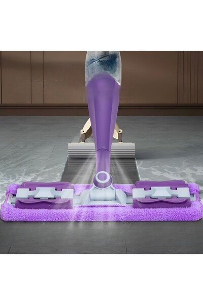 GoldPrestij Mikrofiber Bezli Sprey Mop 360° Spreyli Mop Su Hazneli, Kovasız A...