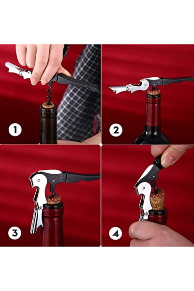 mucit home Profesyonel Tirbüşon Pratik Sağlam Garson Tip Açacak Kesici Tirbuşon