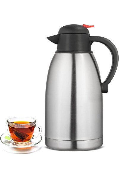 PUKON إبريق قهوة سعة 2 لتر، مصنوع من الفولاذ المقاوم للصدأ 304، إبريق حراري