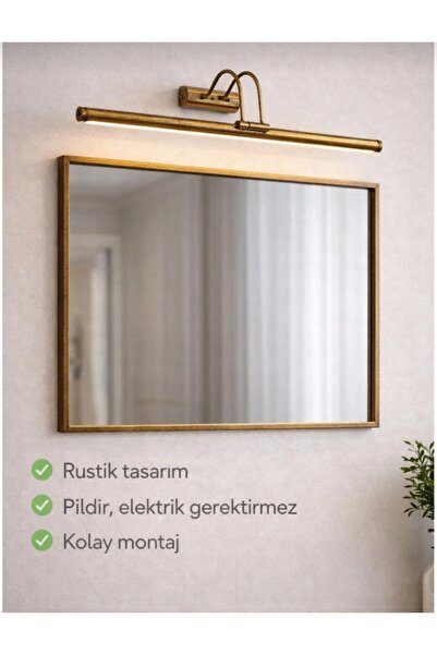 Viesteknoloji Eskitme kasa rustik tasarım pilli gün ışığı tablo ayna ustu ledli flüt aplik armatür