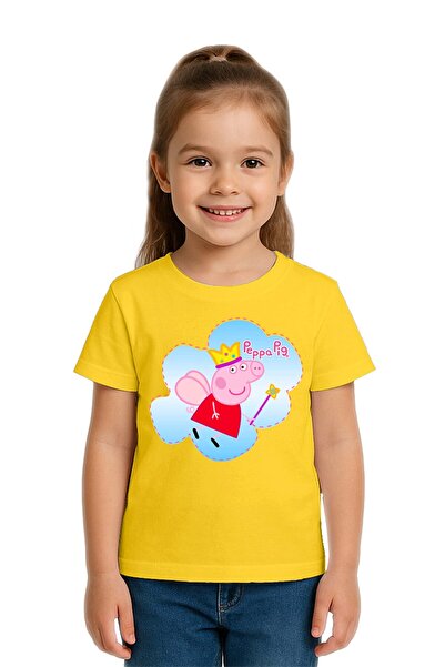 SEDİRLİ تي شيرت للأطفال من الجنسين من Peppa Pig مطبوع مصنوع من قماش قطني ممشط...