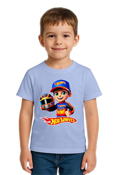 SEDİRLİ Tricou unisex Hot Wheels cu imprimeu pentru copii, bumbac bucăți, bum...