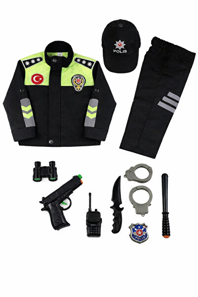 Şeker Çocuk Montlu trafik polisi kostümü
