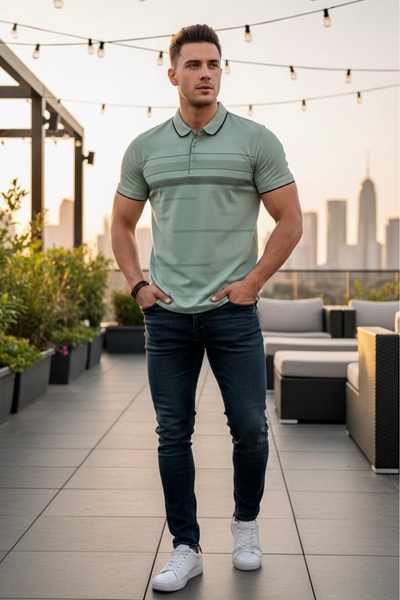 Maccali Ανδρικό μπλουζάκι με λαιμόκοψη πόλο Βαμβάκι Premium Comfort Με σχέδιο...