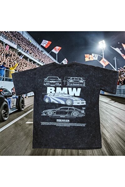 FG KONNİCHİWA Siyah Renk M3 Araba formula 1 Baskılı Unisex Tshirt