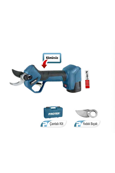 Proter PST 130 BL Şarjlı Budama Makası 2 akülü