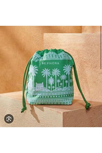 Sephora Beauty Puffy Drawstring Pouch - Green