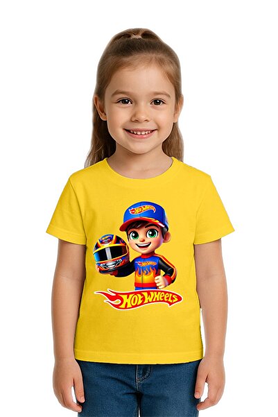 SEDİRLİ Tricou unisex Hot Wheels cu imprimeu pentru copii, bumbac bucăți, bum...