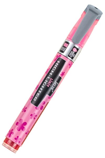 Serve Likit Fosforlu Kalem Doğa Desenli Pastel Seri Pembe