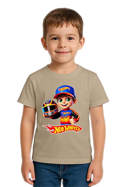 SEDİRLİ Tricou unisex Hot Wheels cu imprimeu pentru copii, bumbac bucăți, bum...