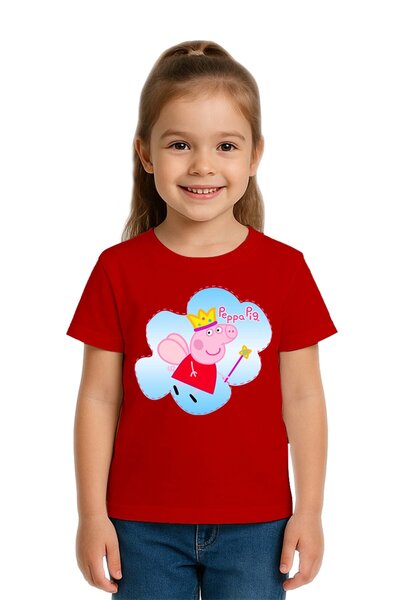SEDİRLİ Унисекс детска тениска с принт на Peppa Pig от памучен джърси