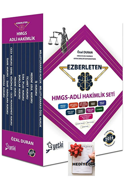 Yetki Yayıncılık Yetki Yayınları 2026 HMGS Adli Hakimlik Ezberleten Seti (NOT...