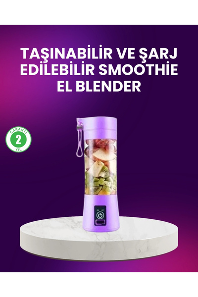 shopwave Taşınabilir Şişe Blender 380ml Şarjlı Spor Smoothie Shake Karıştırıcı