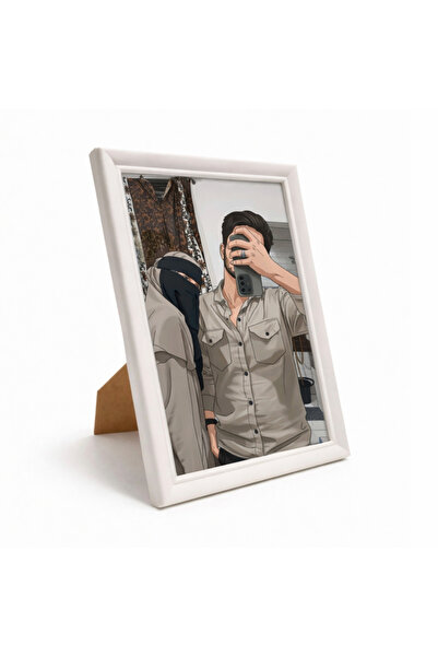 CERCEVELİ Beyaz çerçeveli A4 isteğe özel baskılı tasarım