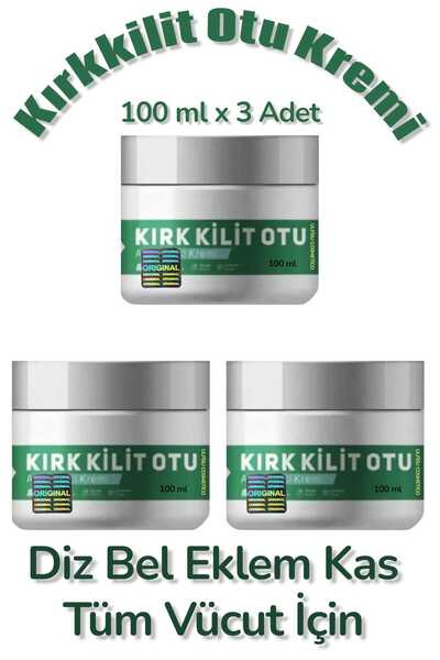 ULFİSU COSMETİCO كريم عشبة كيرككليت 100 مل 3 قطع - للركبة والخصر والمفاصل وال...