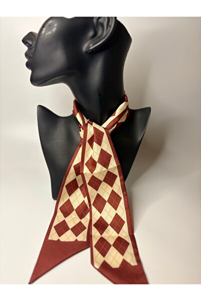 BHR AKSESUAR Patterned Thin Scarf, Ribbon (6X85 cm)
