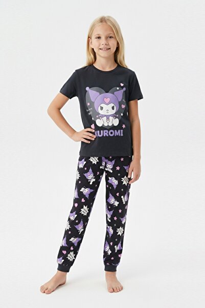 İsobel İdeal Sepet- New Season Black Kuromi D Patterned 100% P Cotton Girls' ...