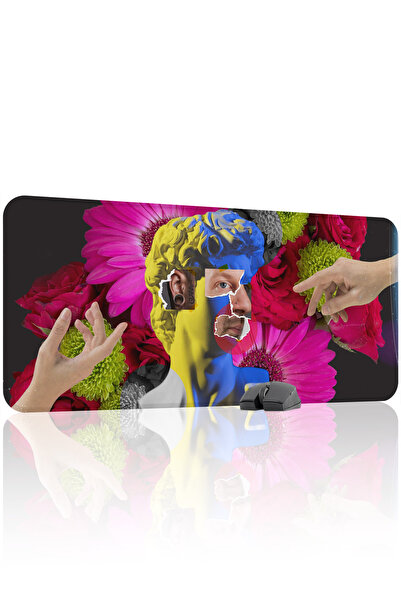 mousepad bastir ماكسيمالزم مانع للانزلاق ماوس باد مطاطي مخيط V4 - 90x40 XXL م...