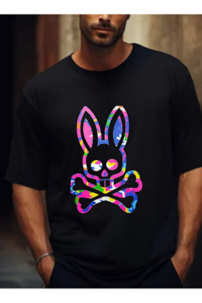 TİMİSİVA Tricou unisex supradimensionat ARTISTIC cu imprimeu guler rotund cu ...