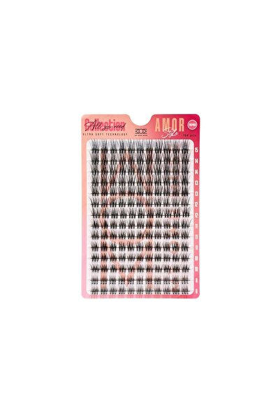 MYOWNMUSE False Eyelashes Silk Clusters Curvature C 154 pcs – AMOR PRO PACK