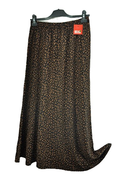 elma abone Plus Size Pigment Combed Cotton Elastic Mother's Skirt