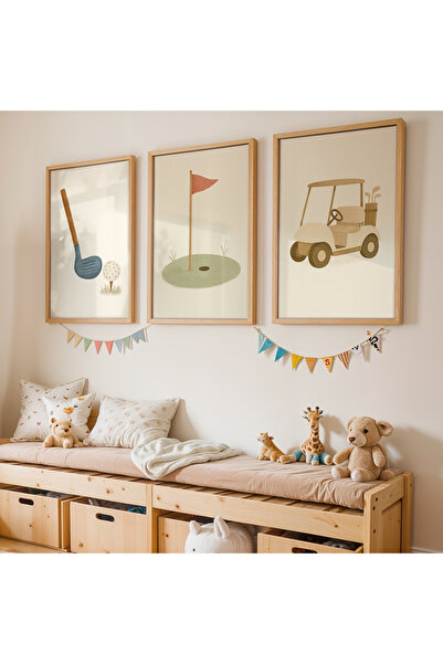 Artiera Σετ ζωγραφικής 3 τεμαχίων με μινιμαλιστικό θέμα το γκολφ για παιδιά, ...