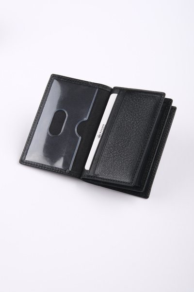 Ancora Leather Genuine Leather Minimum Card Holder -26206-Black